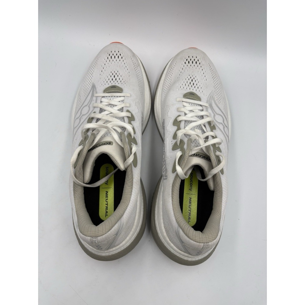 Saucony Ride 19 Mens Size 11 White Athletic Running Sneakers Shoes - Picture 5 of 13